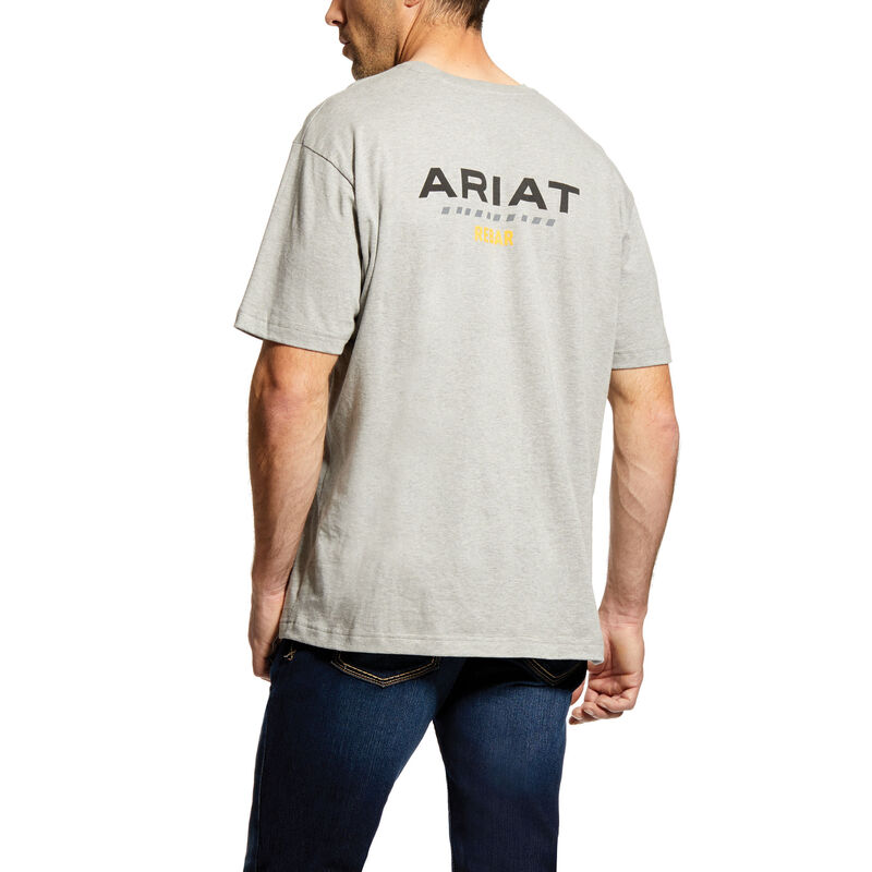 Ariat Rebar Cotton Strong - T Shirts Grijs Heren - 17156-270